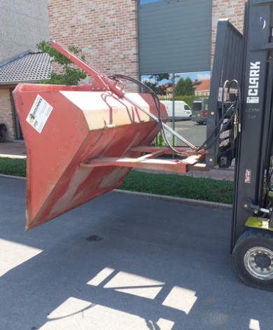 Schepbak op vorken voor heftruck
