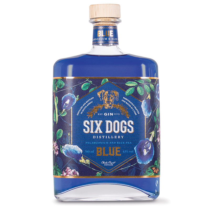 GIN SIX DOGS BLUE GIN