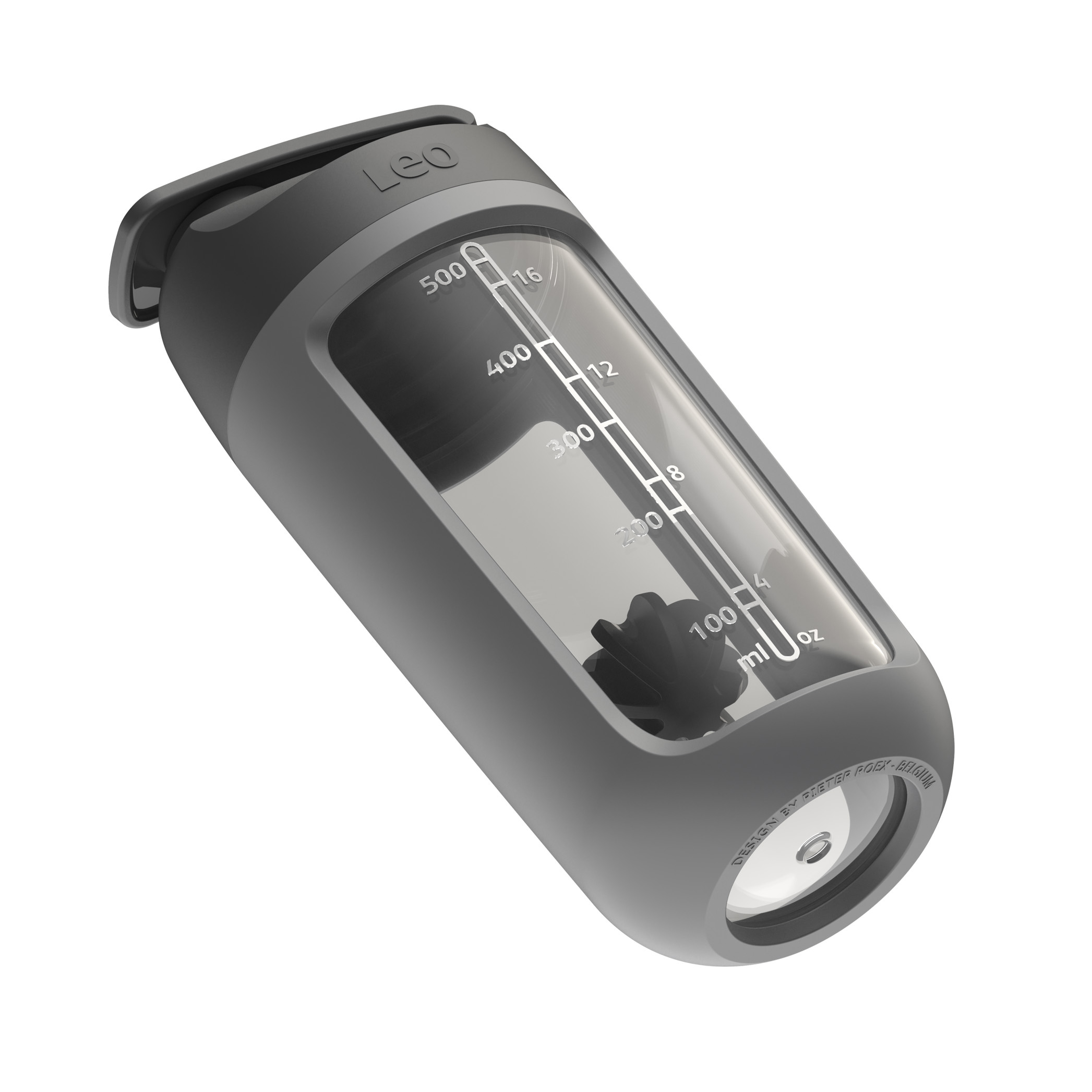 Shaker fles met geïntegreerd poedercompartiment 0,50 L